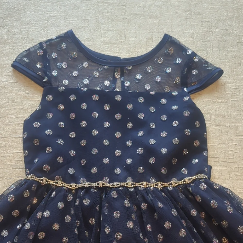 Dress Girls Special Occasions By Rare Editions Size 6 Sparkle & Polka dots Fancy